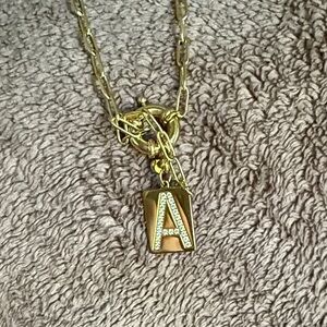 Gold Initial Pendant Necklace